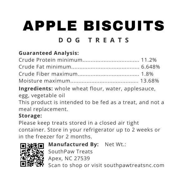 Apple Dog Biscuits