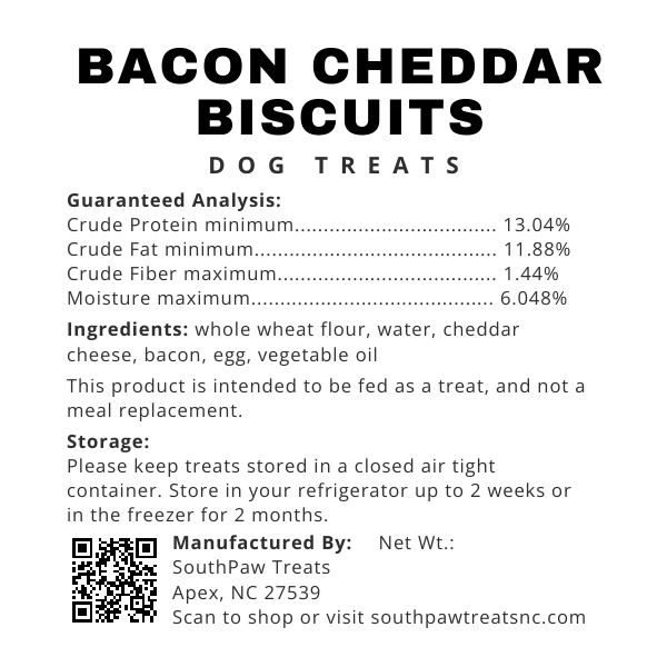 Bacon & Cheddar Dog Biscuits