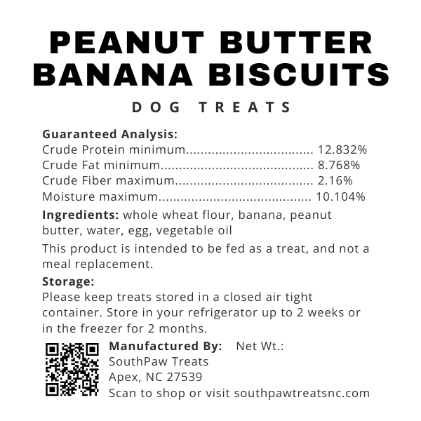 Peanut Butter & Banana Dog Biscuits